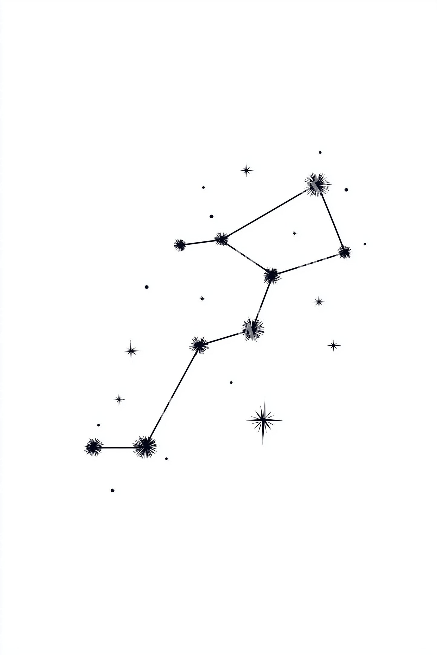 Constellation Map Orion Tattoo Design