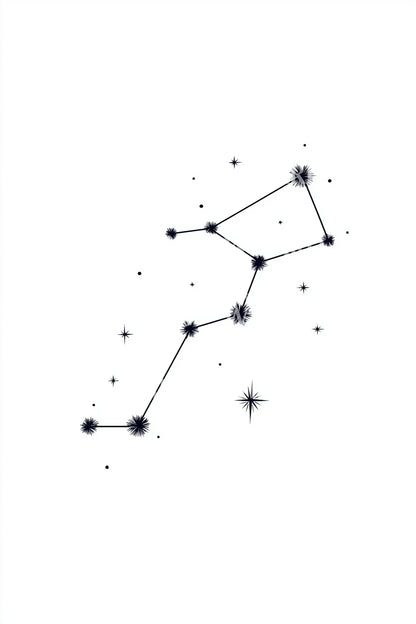 Constellation Map Orion Tattoo Design