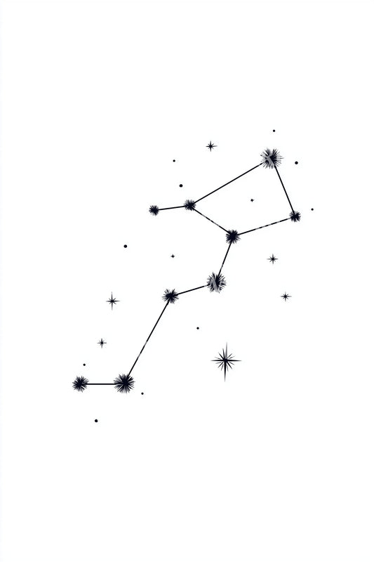 Constellation Map Orion Tattoo Design