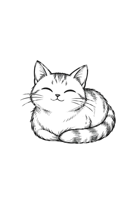 Ide tato kucing loaf yang bahagia