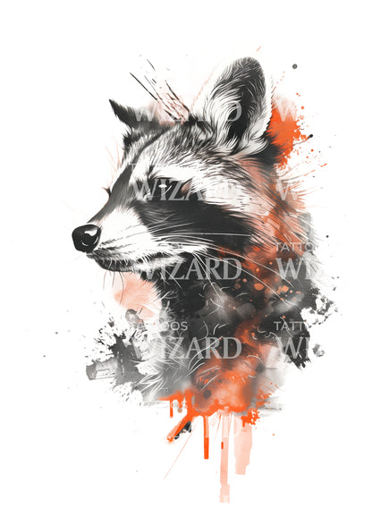Cool Raccoon Tattoo Idea