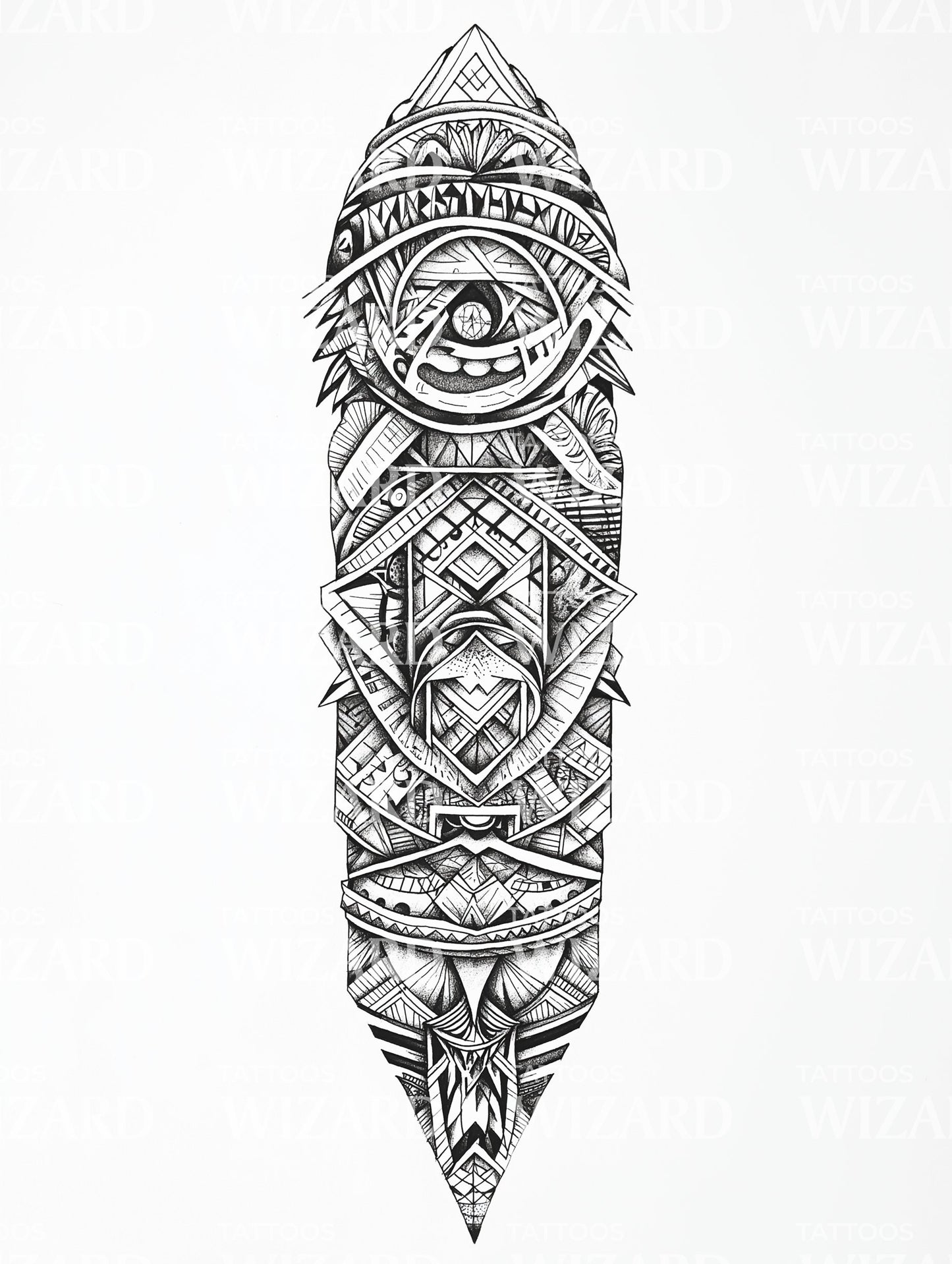 Cool Tribal Sleeve Tattoo Design for Men