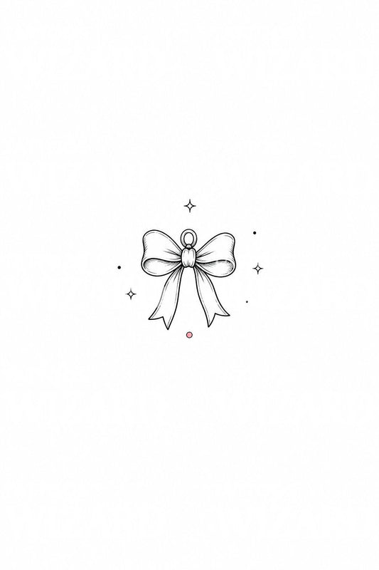 Coquette Bow Charm Tattoo Design