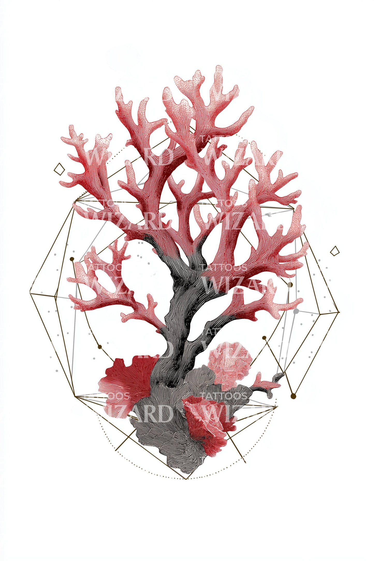 Coral Cluster Tattoo Design