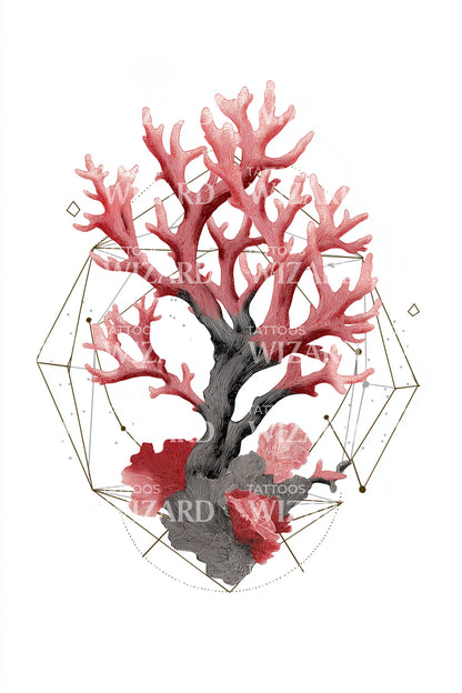 Coral Cluster Tattoo Design