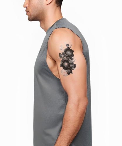 Shadow Coral Bouquet Tattoo Design