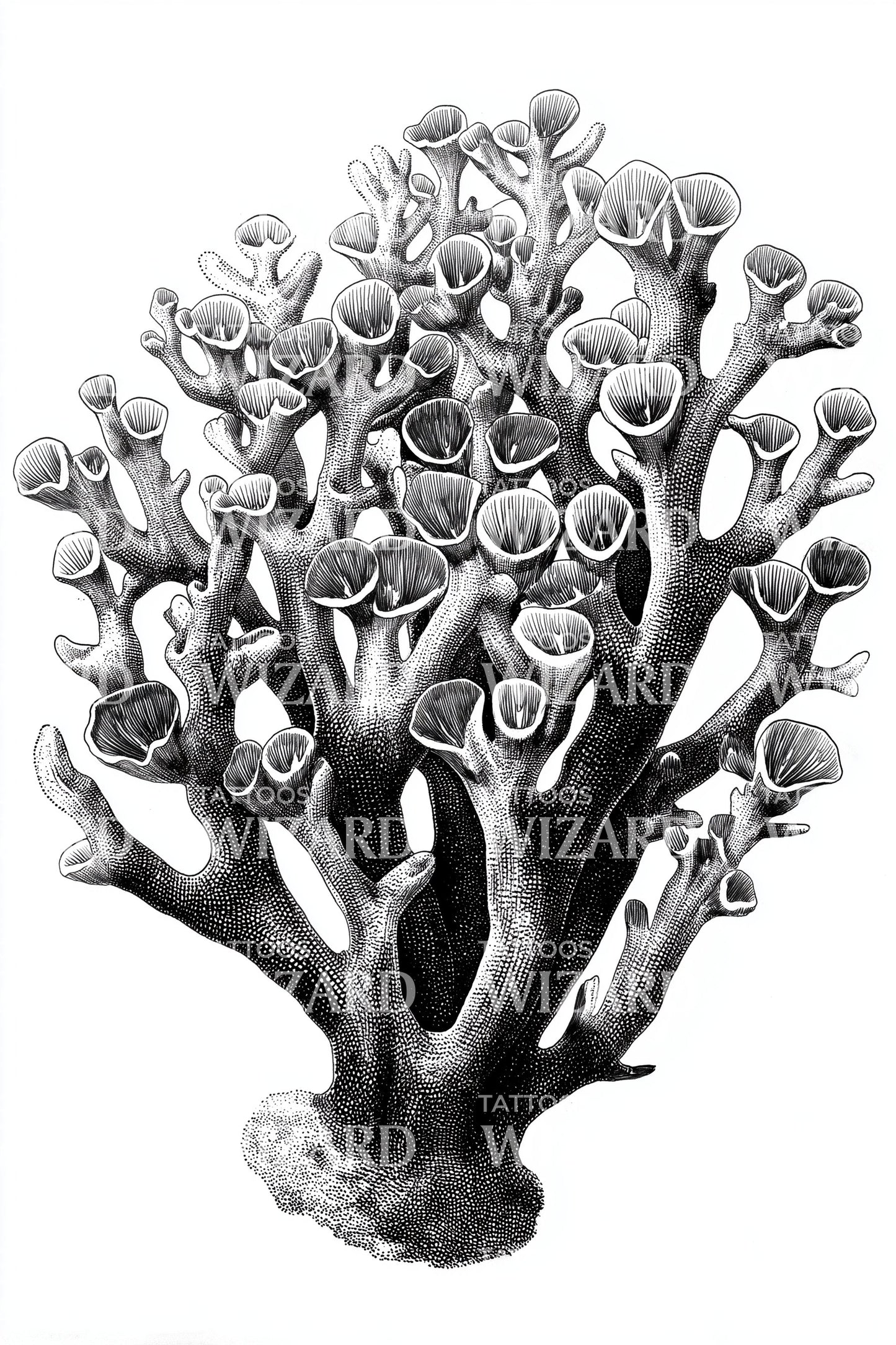 Coral Tree Tattoo Design