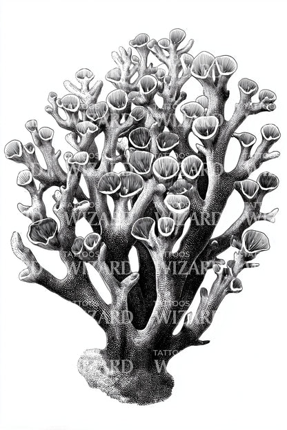 Coral Tree Tattoo Design