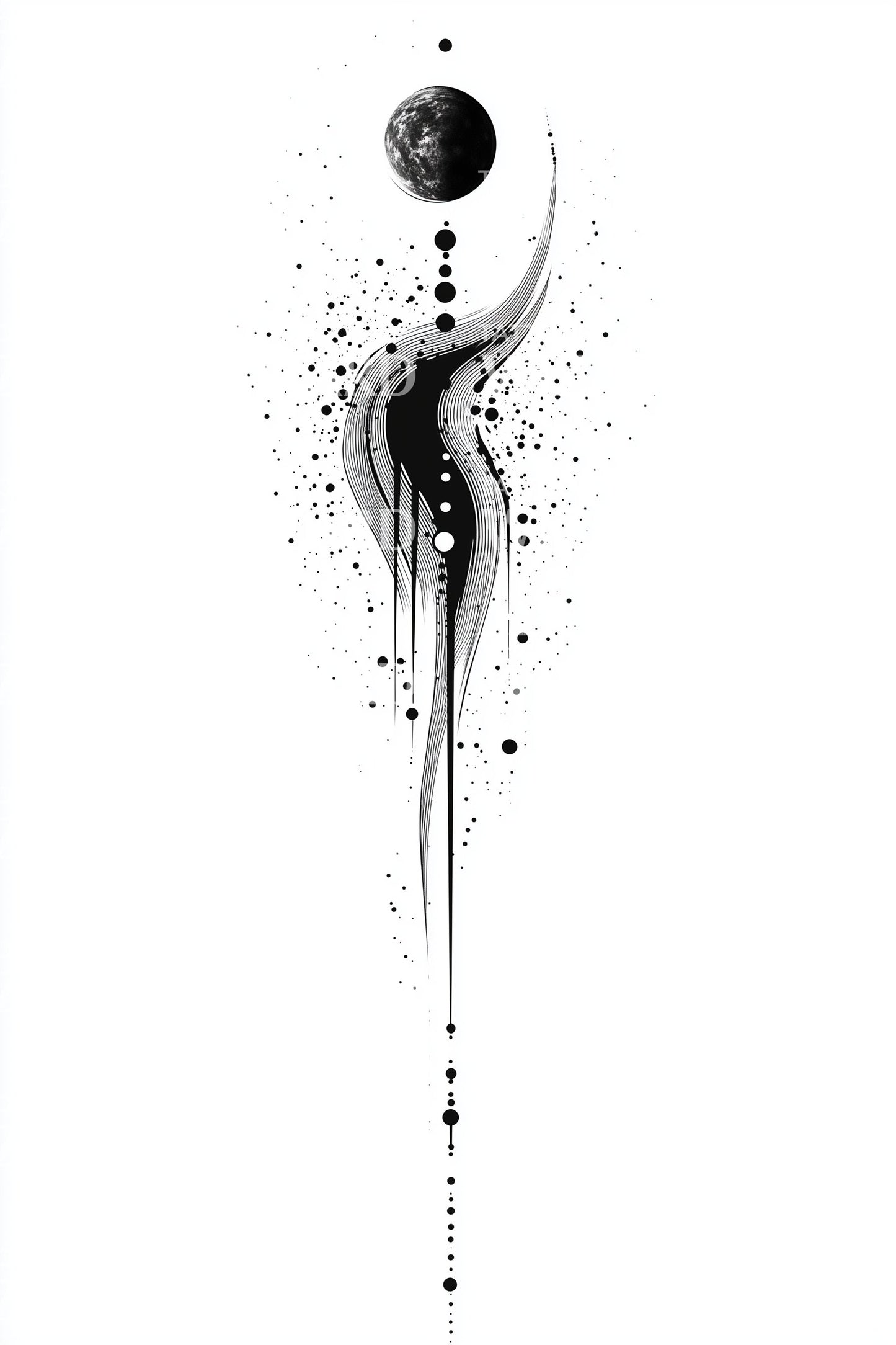 Cosmic Dancer Silhouette Tattoo Idea
