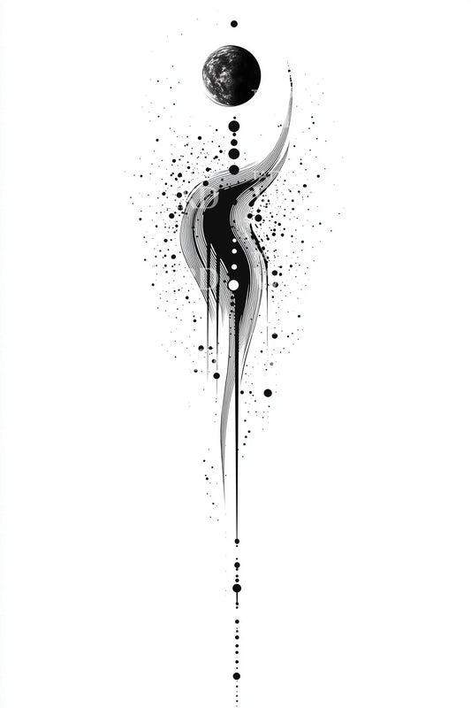 Cosmic Dancer Silhouette Tattoo Idea