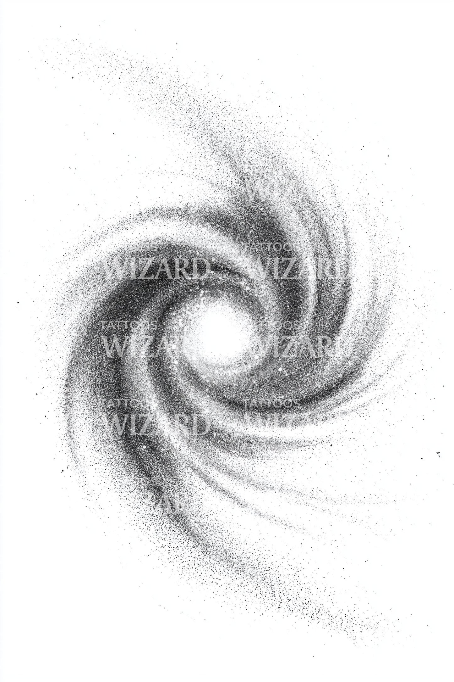 Cosmic Dust Swirl Tattoo Design