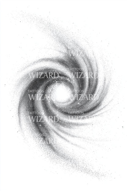 Cosmic Dust Swirl Tattoo Design
