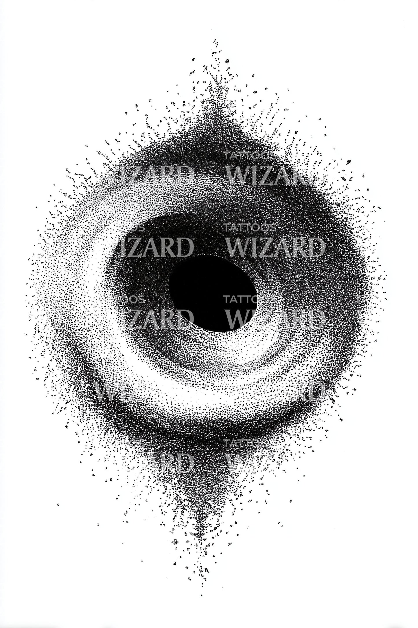 Cosmic Dust Vortex Tattoo Design