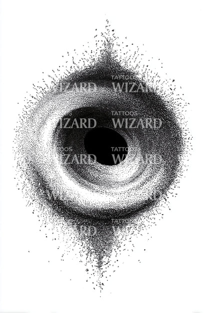 Cosmic Dust Vortex Tattoo Design