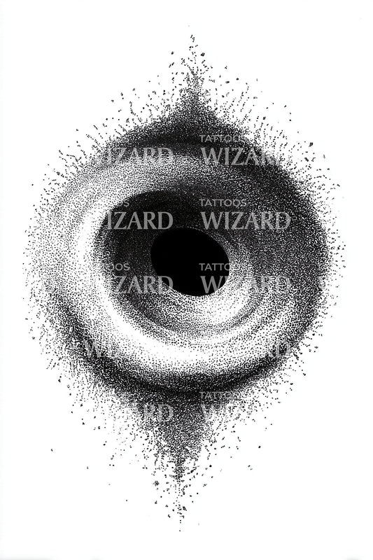 Cosmic Dust Vortex Tattoo Design