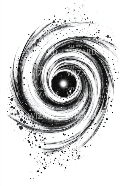 Cosmic Maelstrom Swirl Tattoo Design