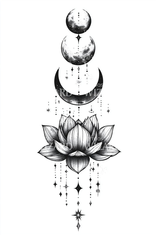 宇宙球莲花纹身设计灵感