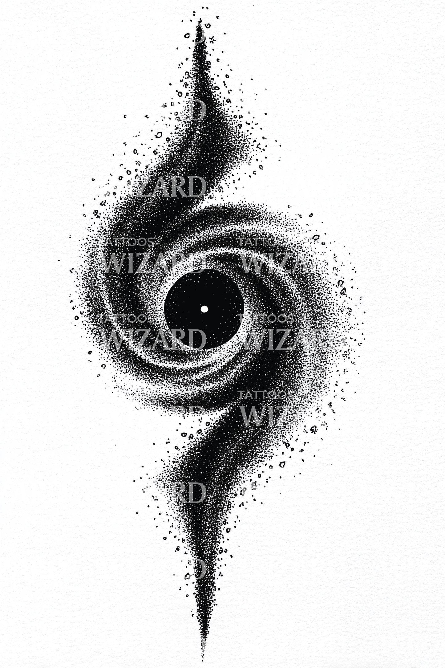 Kosmisches Spiralen-Energie-Tattoo-Design