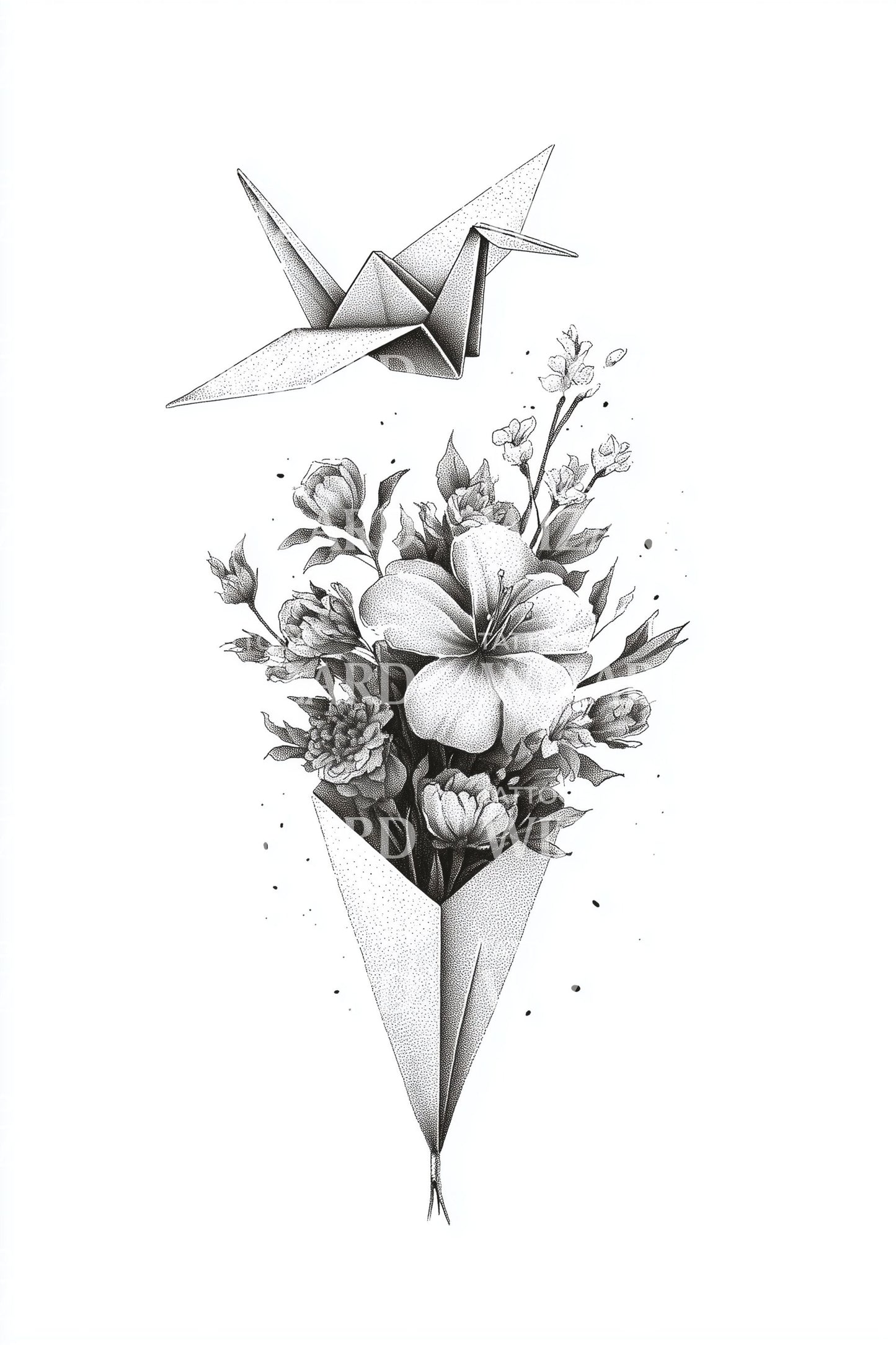 Crane Cone Tattoo Idea