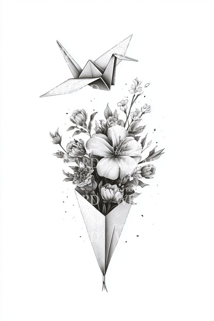 Crane Cone Tattoo Idea