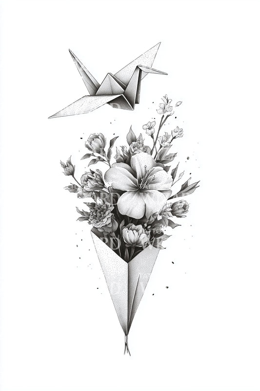Crane Cone Tattoo Idea