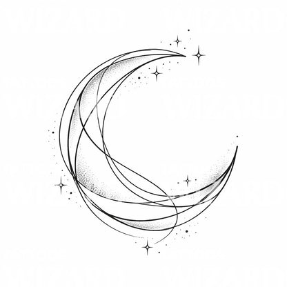 Crescent Moon Tattoo Design