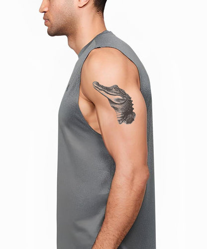 Side Crocodile Head Tattoo Design