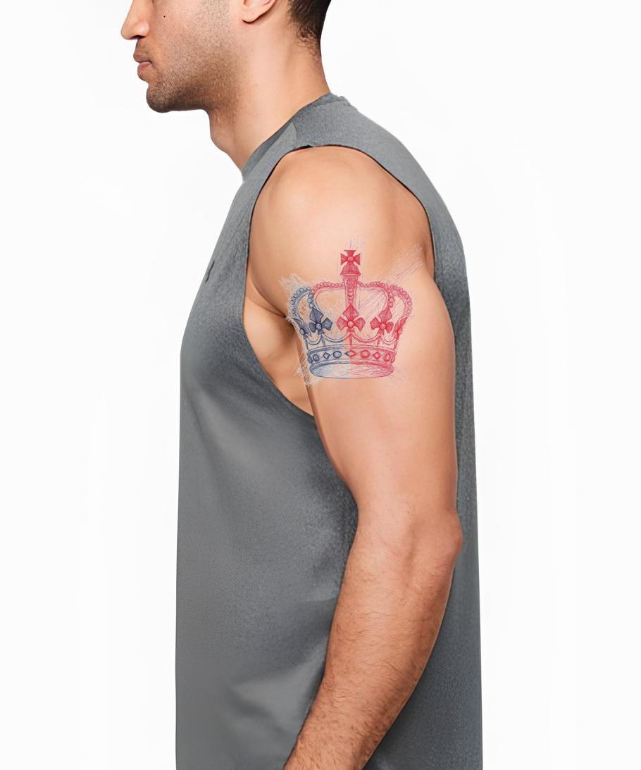 Design Tatuaggio Corona Reale Graffiti