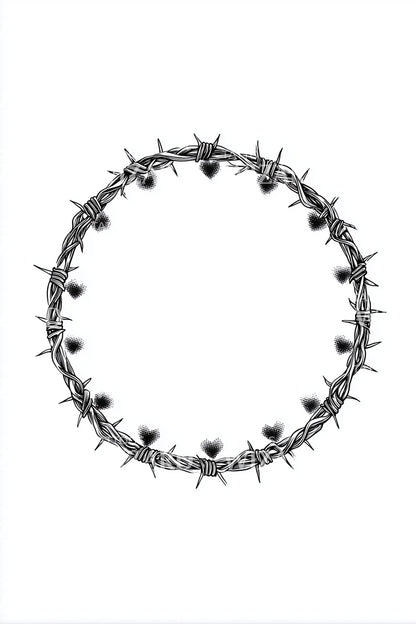 Crown of Thorns Wreath Tattoo Design