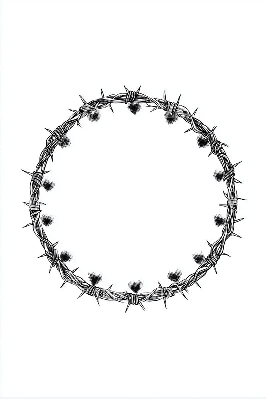 Crown of Thorns Wreath Tattoo Design