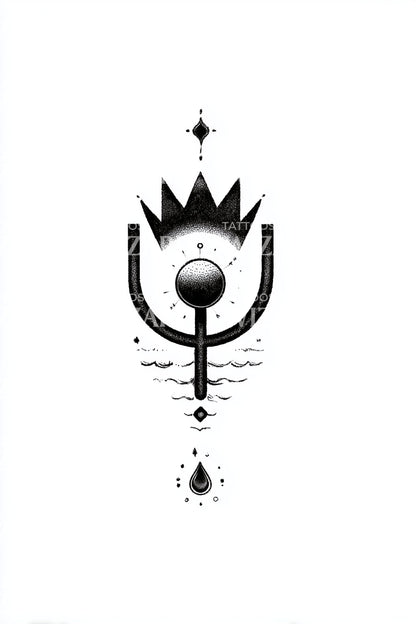 Kronad Orb Totem Tatuering Design