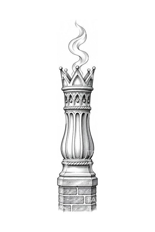 Desain Tato Cerobong Asap Victoria Bermahkota