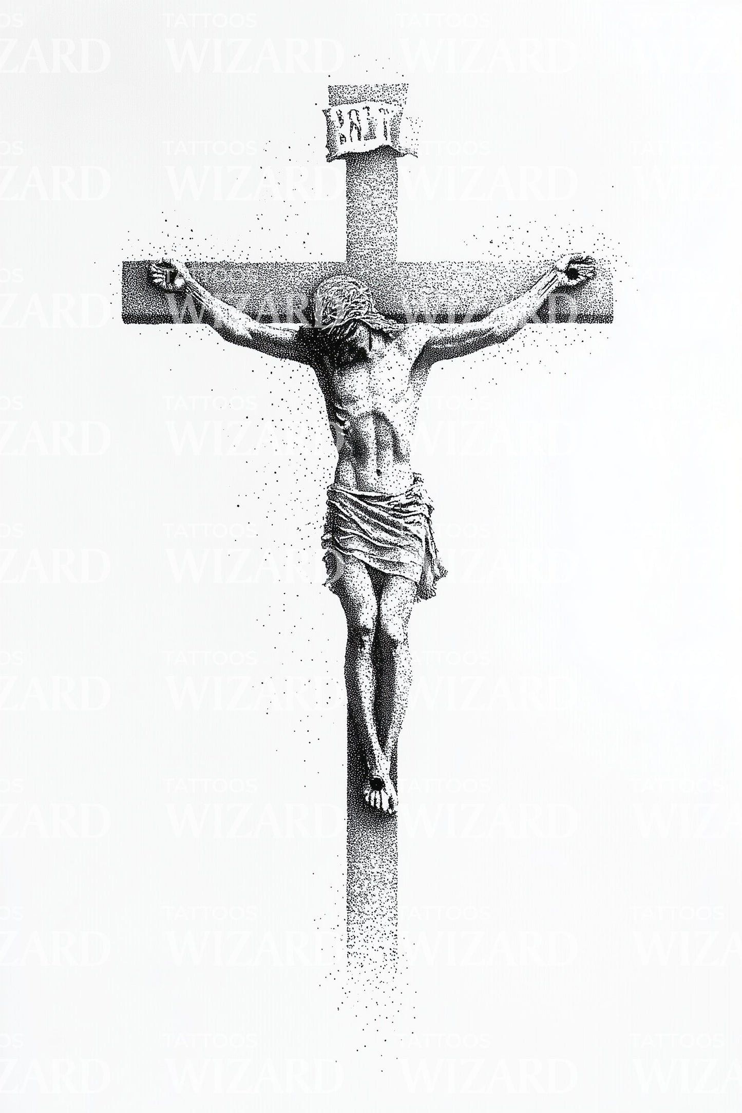 Crucifix Figure Faith Tattoo Idea