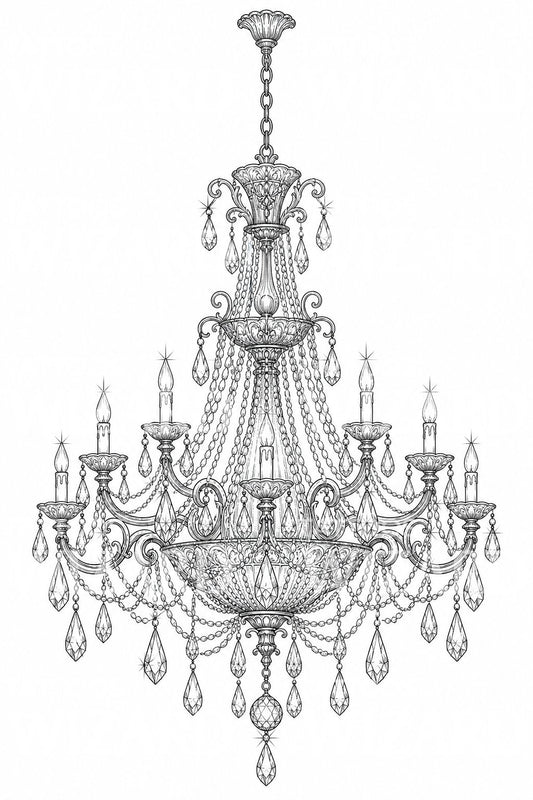 Kristallleuchter Tattoo Design