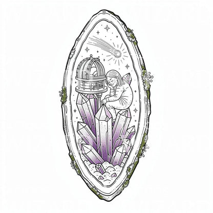Crystal Observatory Dream Tattoo Design