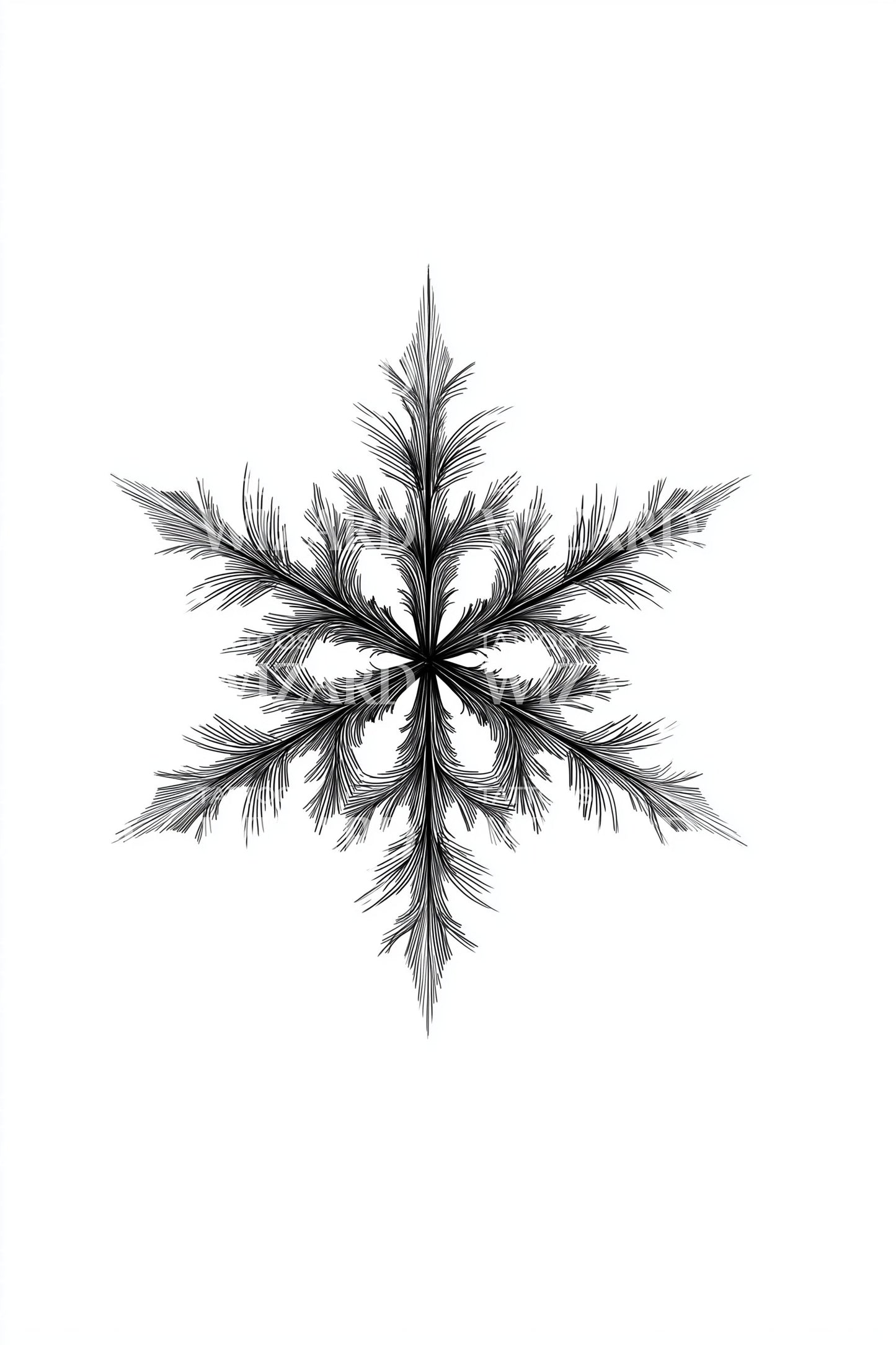 Crystal Snowflake Tattoo Design
