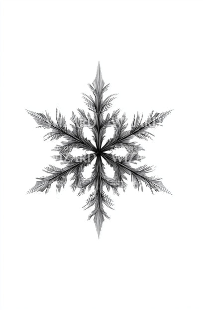 Crystal Snowflake Tattoo Design