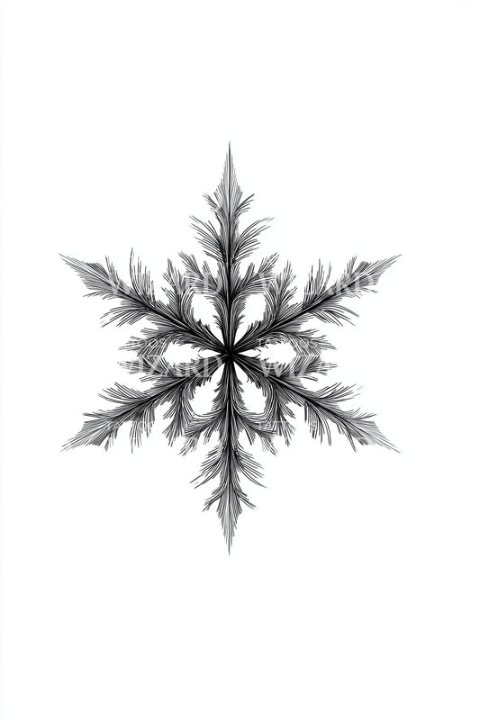 Crystal Snowflake Tattoo Design