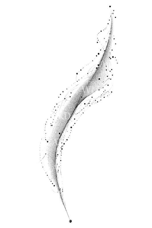 Curved Nebula Stream Tattoo Design