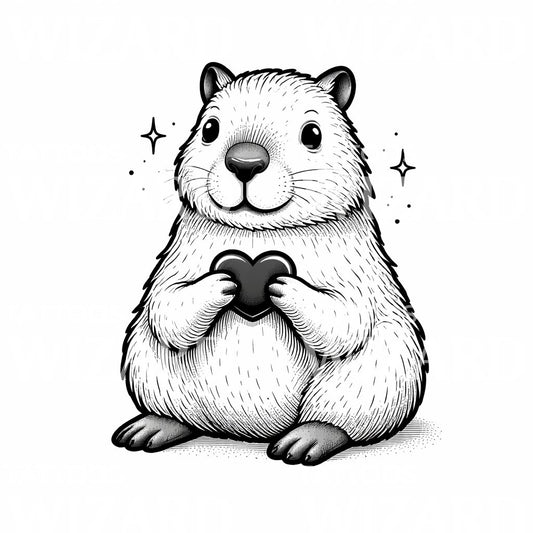 Cute Critter Heart Tattoo Design