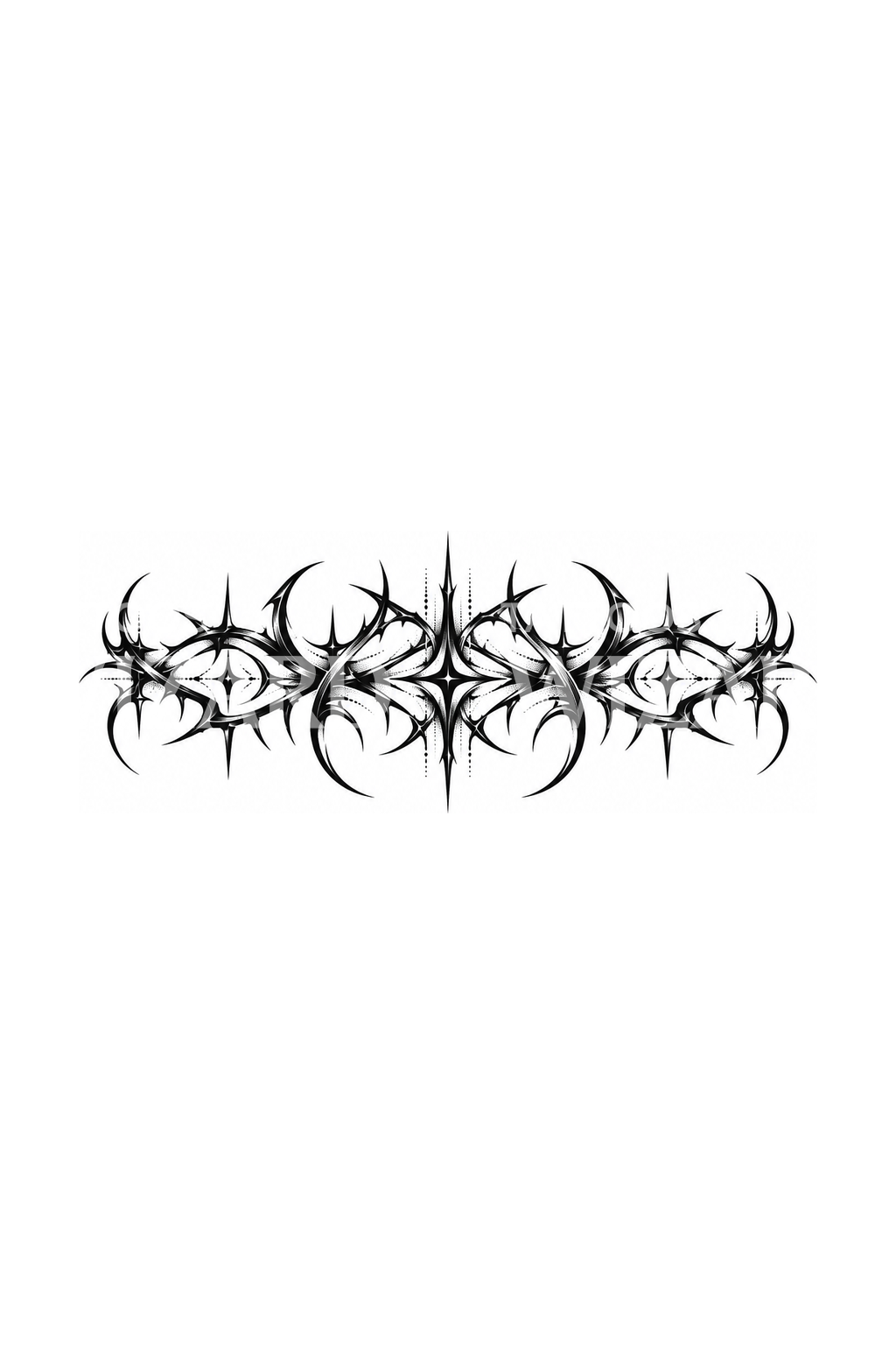 Cybersigilism-tatuering av armband med taggar i blackwork