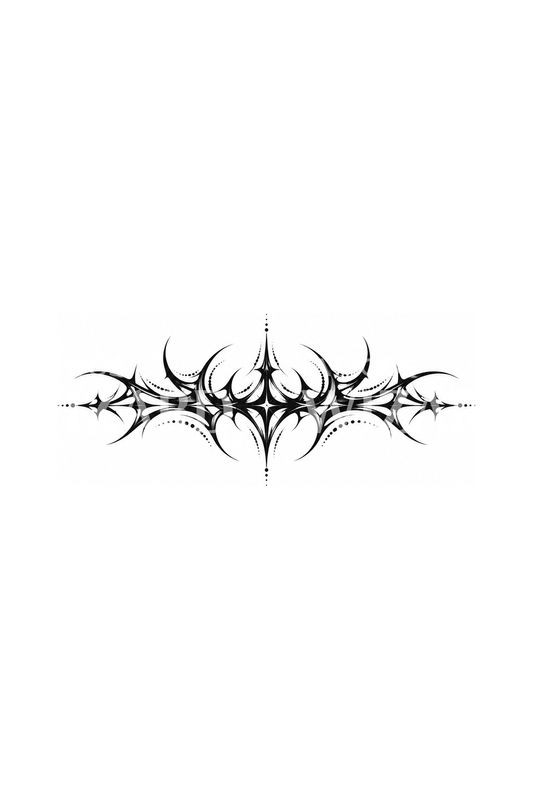 Disegno tatuaggio bracciale borchiato cybersigilistico
