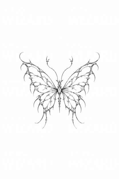 Cybersigilism Barbed Butterfly Tattoo