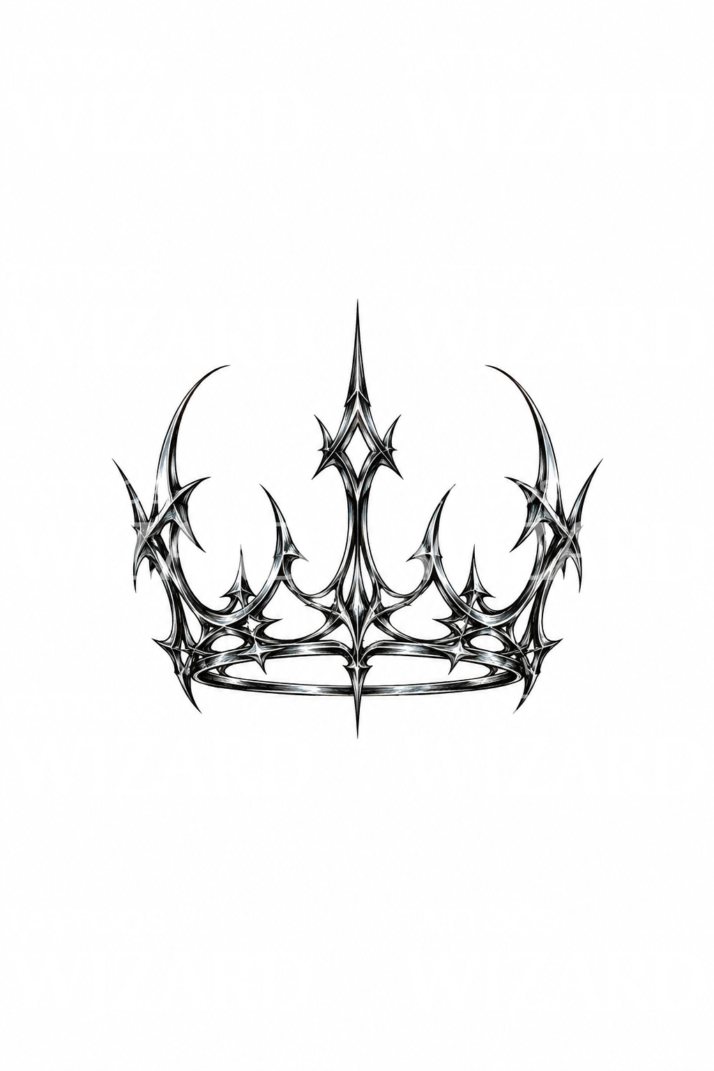 Cybersigilismus-Tattoo-Idee mit Dornenkrone