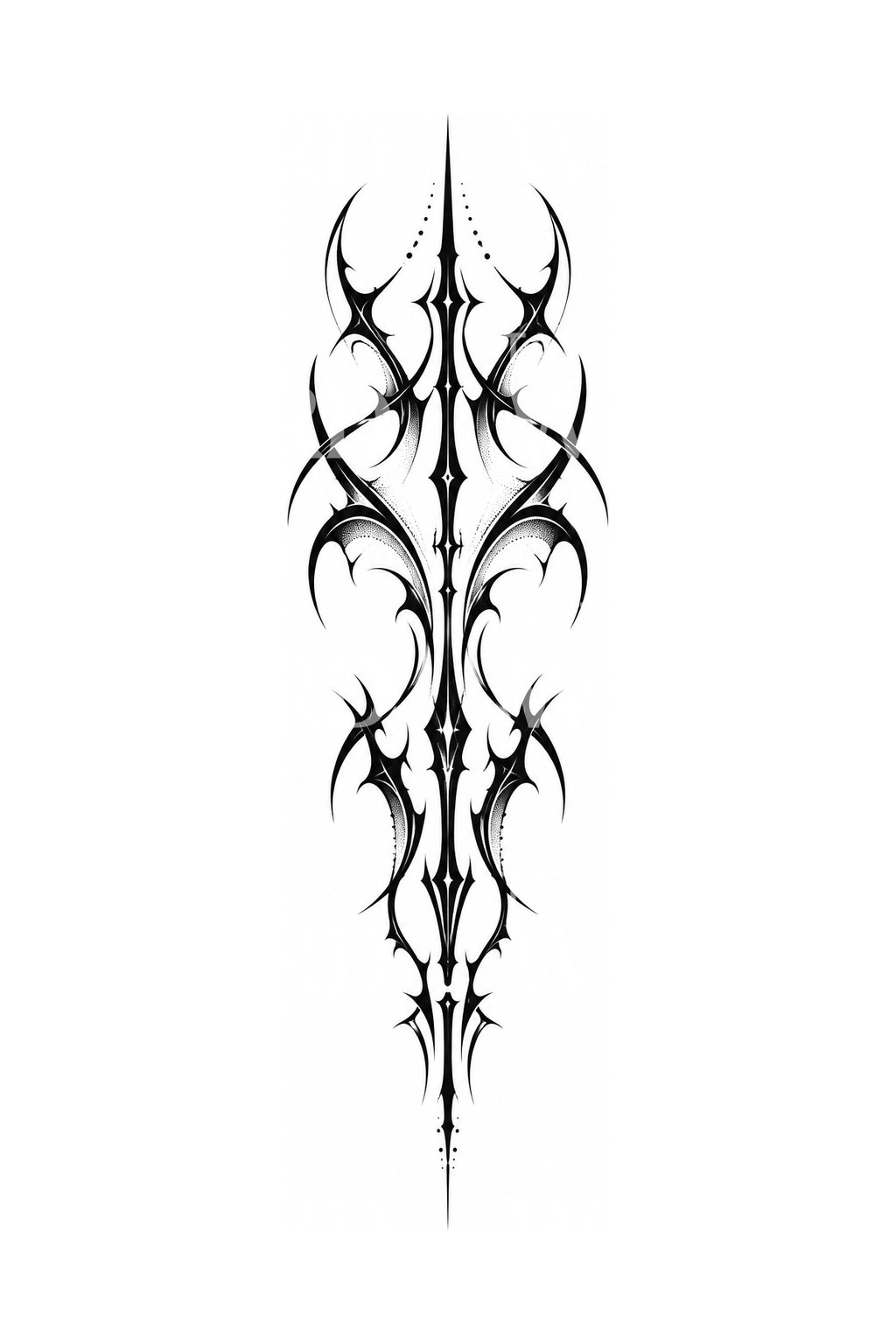 Cybersigilism Forearm Blade Tattoo Design