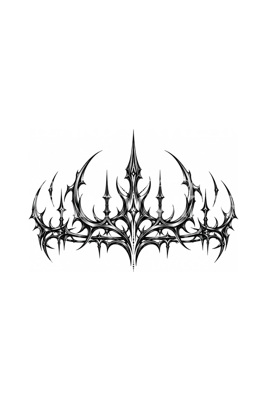 Cybersigilism Thorn Crown Tattoo Design