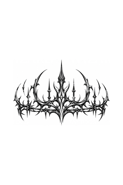 Cybersigilism Thorn Crown Tattoo Design