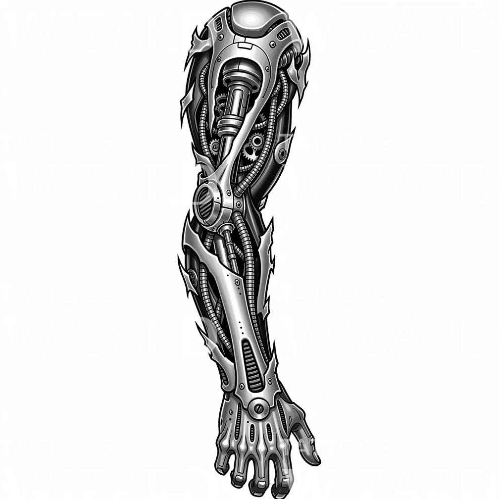 Cyborg Arm Tattoo-Ontwerp