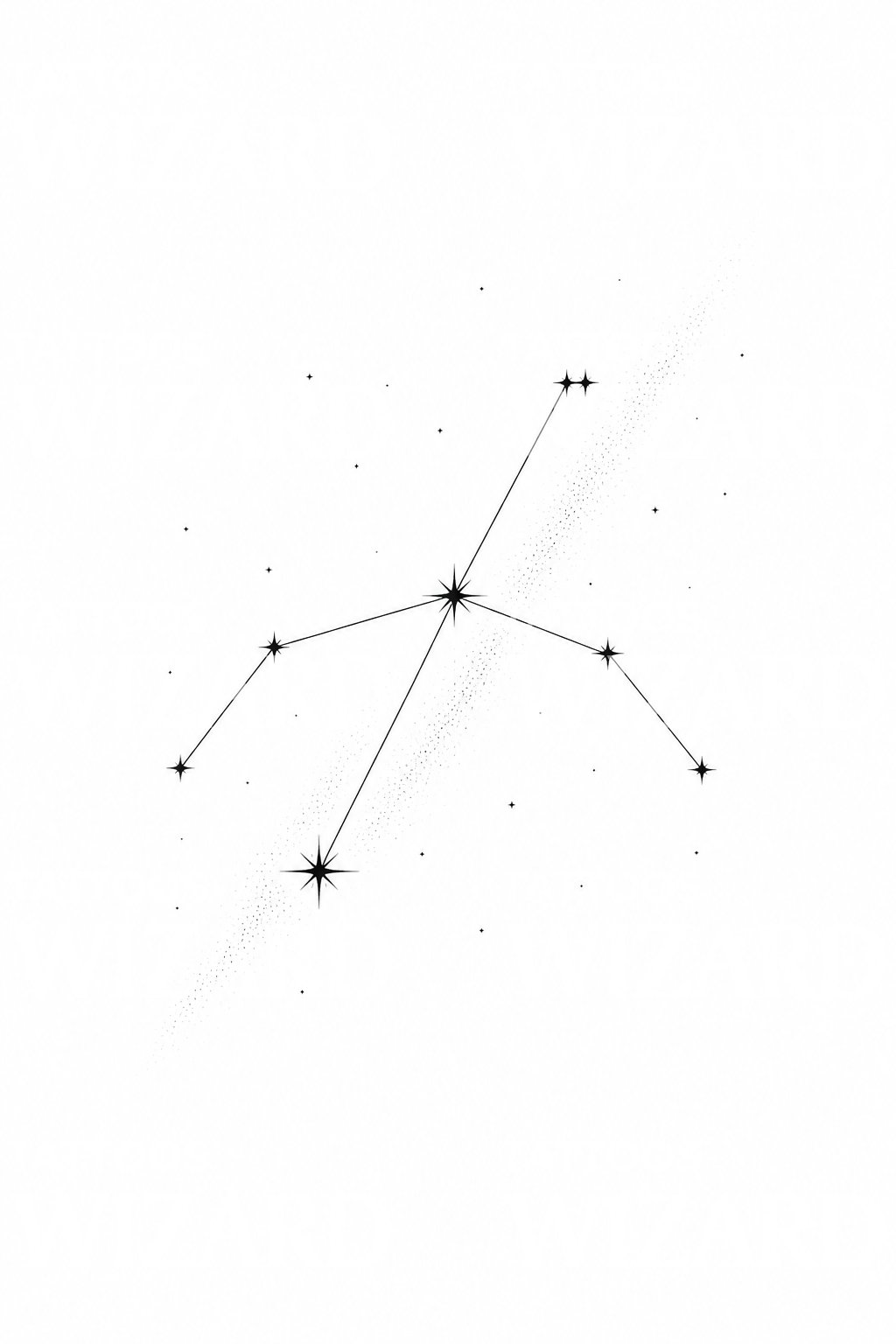 Cygnus Swan Constellation Tattoo Design