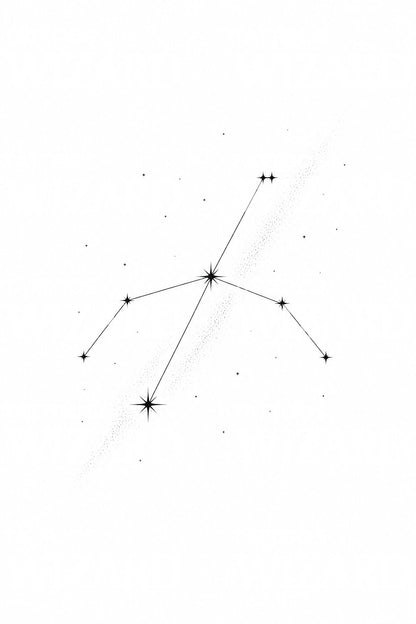 Cygnus Swan Constellation Tattoo Design